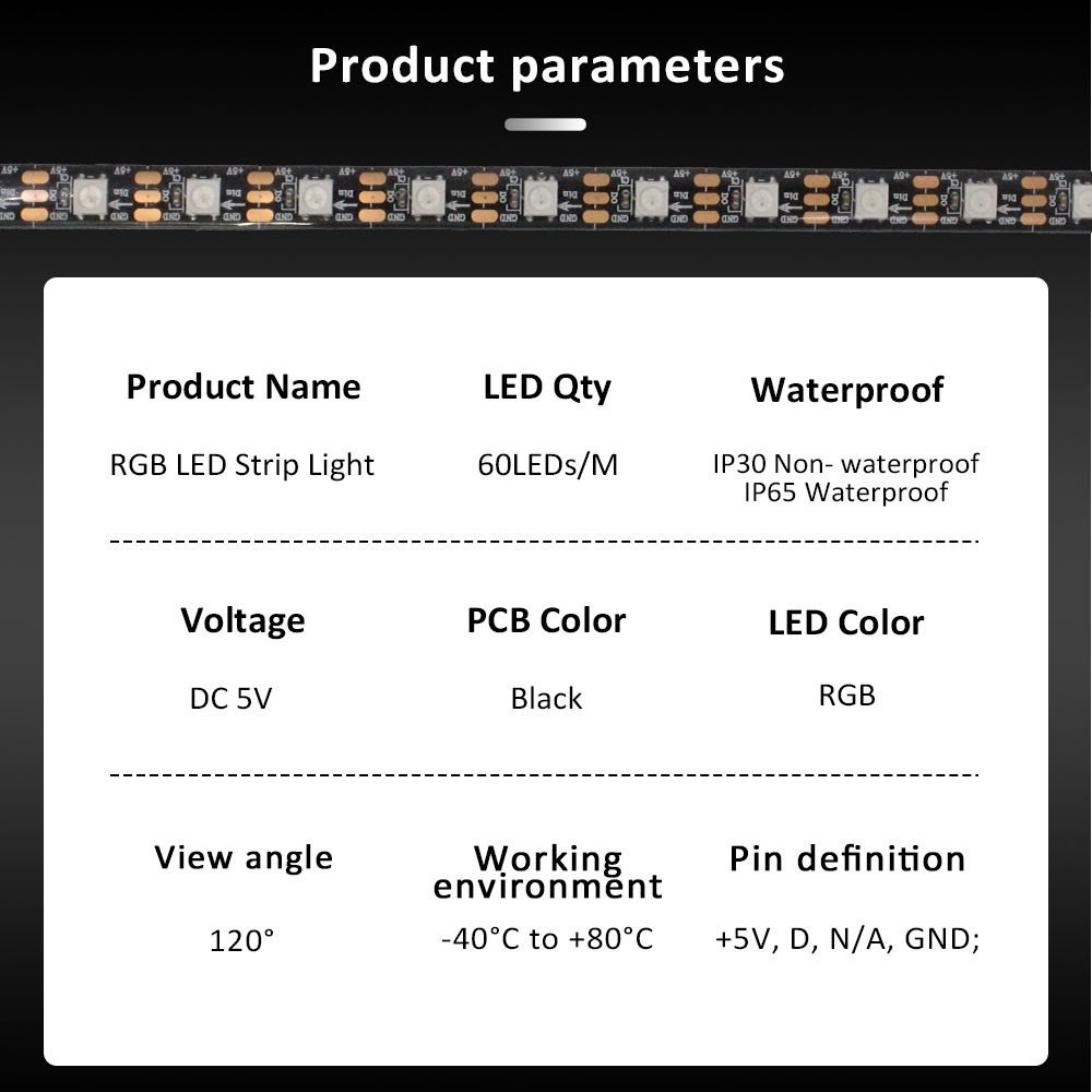 WS2812B 5V 3Pin ARGB LED Strip - đánh giá và giá Ws2812B Strip 5V