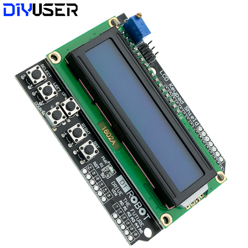 DIYUSER 1602 LCD Keypad Shield - đánh giá và giá Lcd 1602