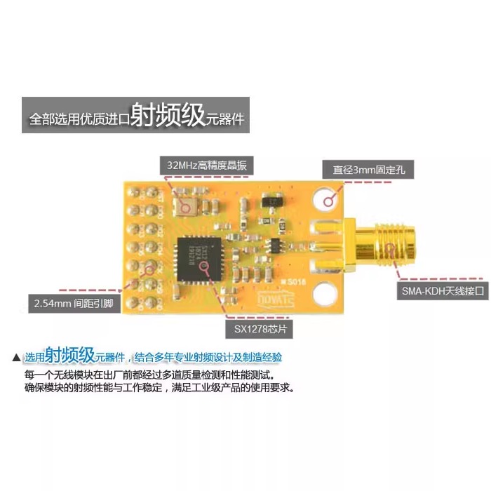 SX1278 Wireless Module 433MHz  - đánh giá và giá Lora Sx1278