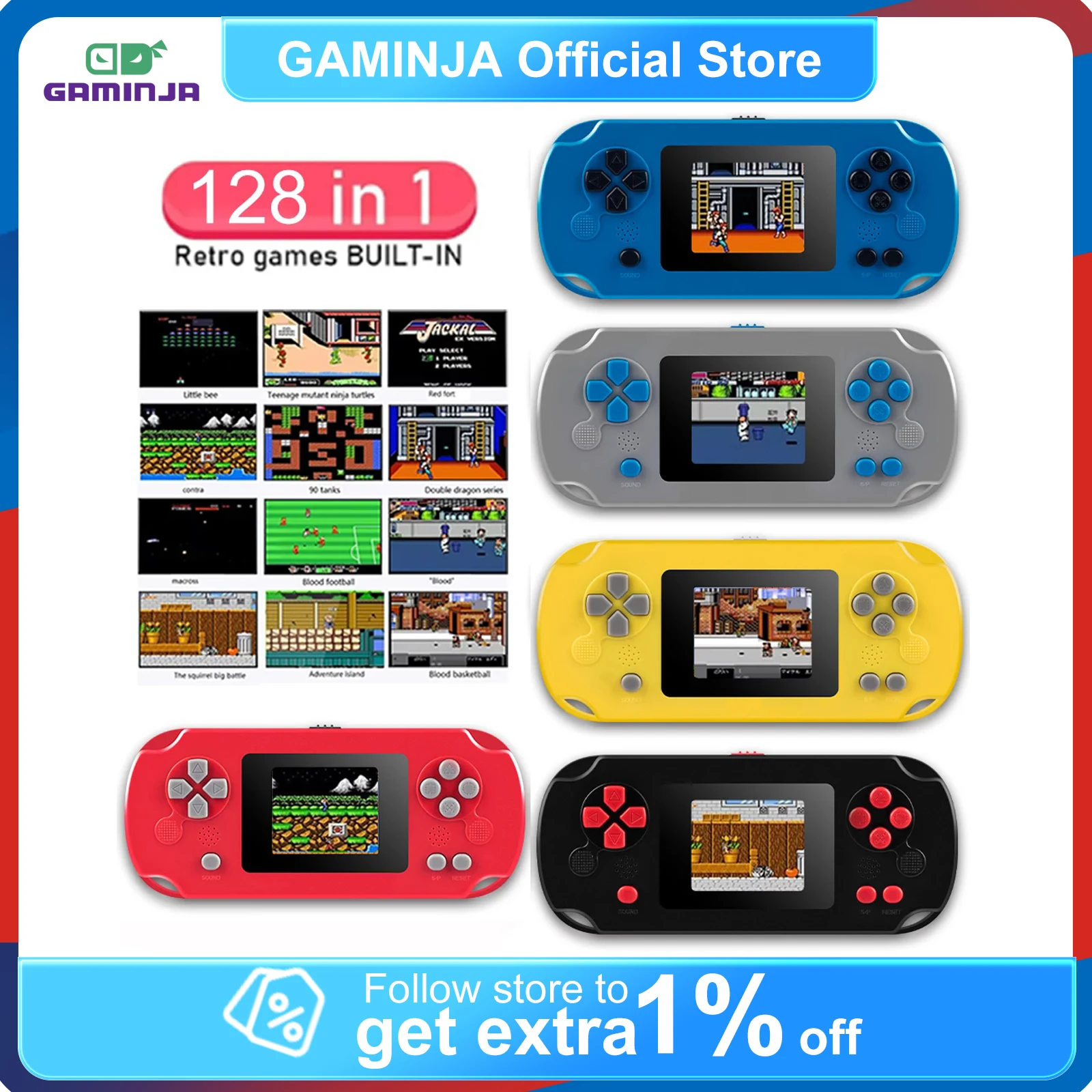 GAMINJA GC31 Classic Retro Gam - đánh giá và giá Tft Display 2.4