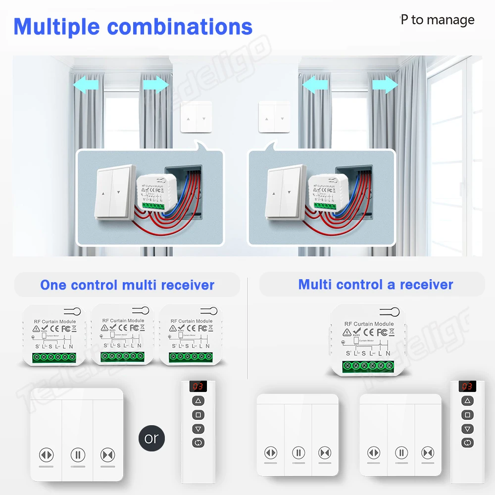433 MHz RF Curtain Switch Modu - đánh giá và giá Joystick Module