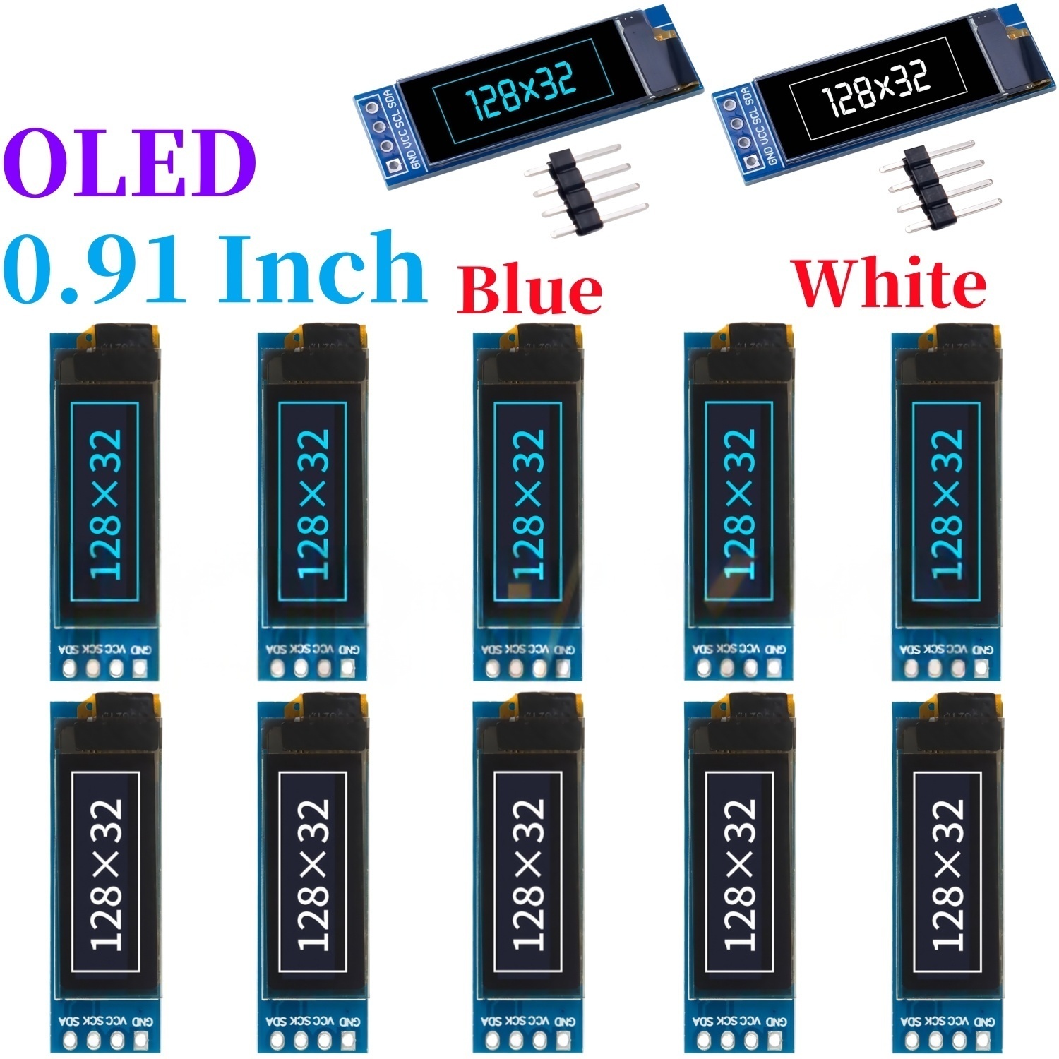 0.91 Inch 128x32 IIC I2C White - đánh giá và giá Ssd1306