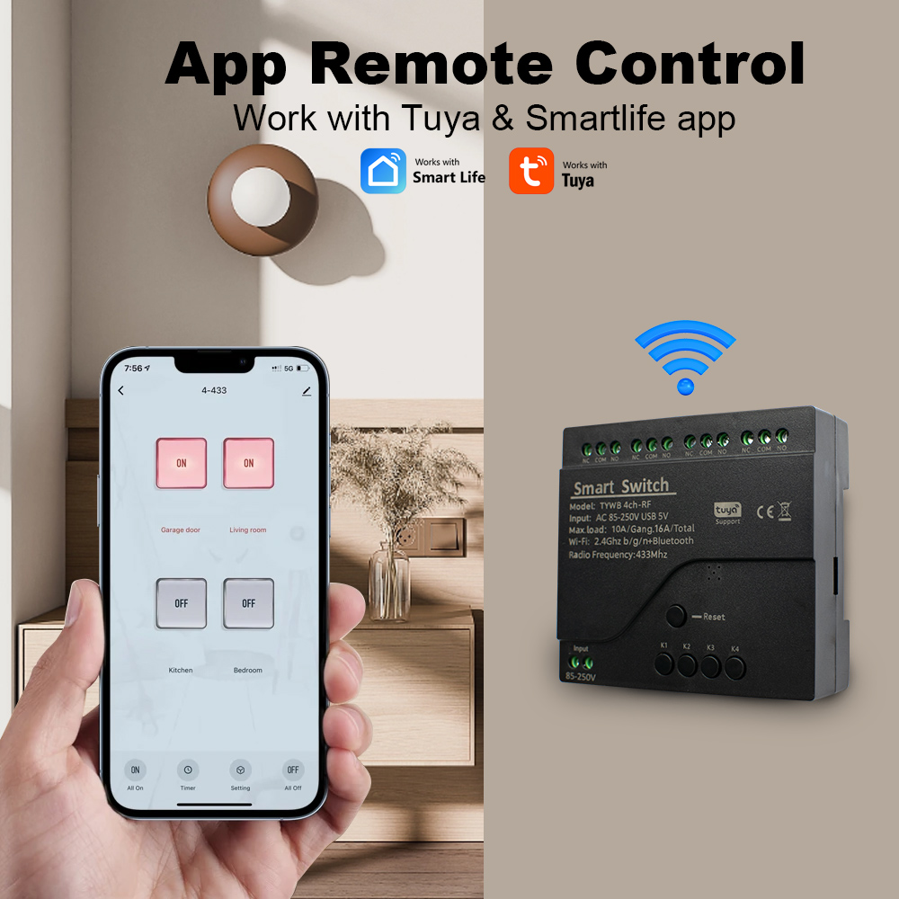 4CH Tuya Smart Wifi Switch Mod - đánh giá và giá Ir Remote Module