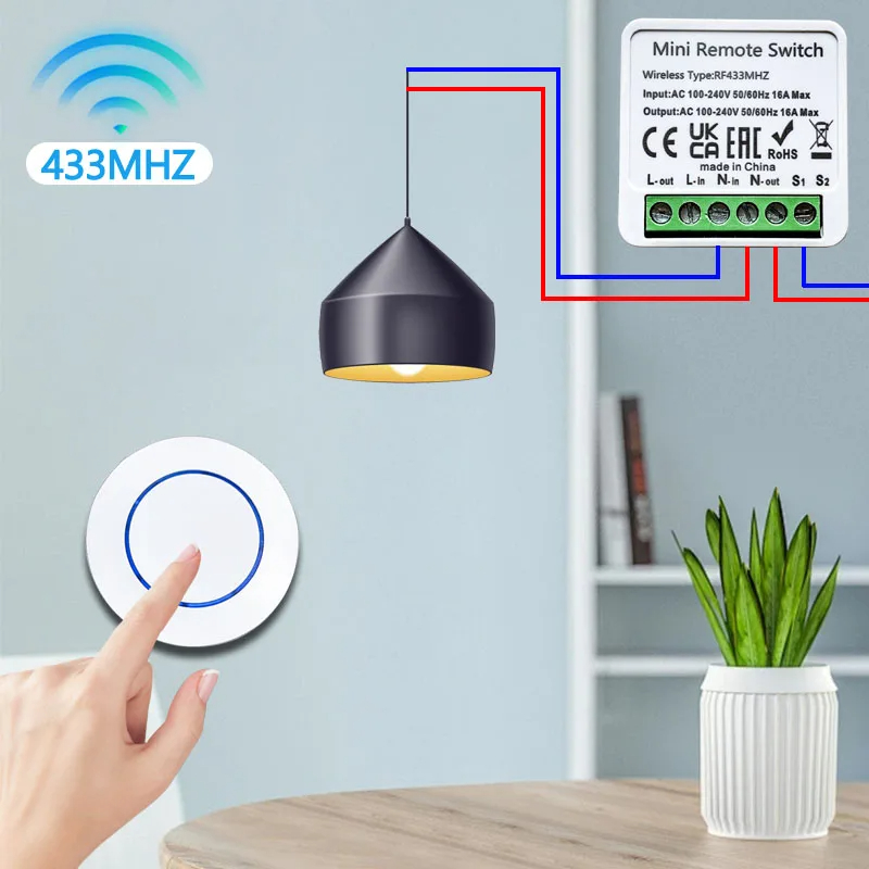 433HMz Wireless Light Switch 1 - đánh giá và giá Joystick Module