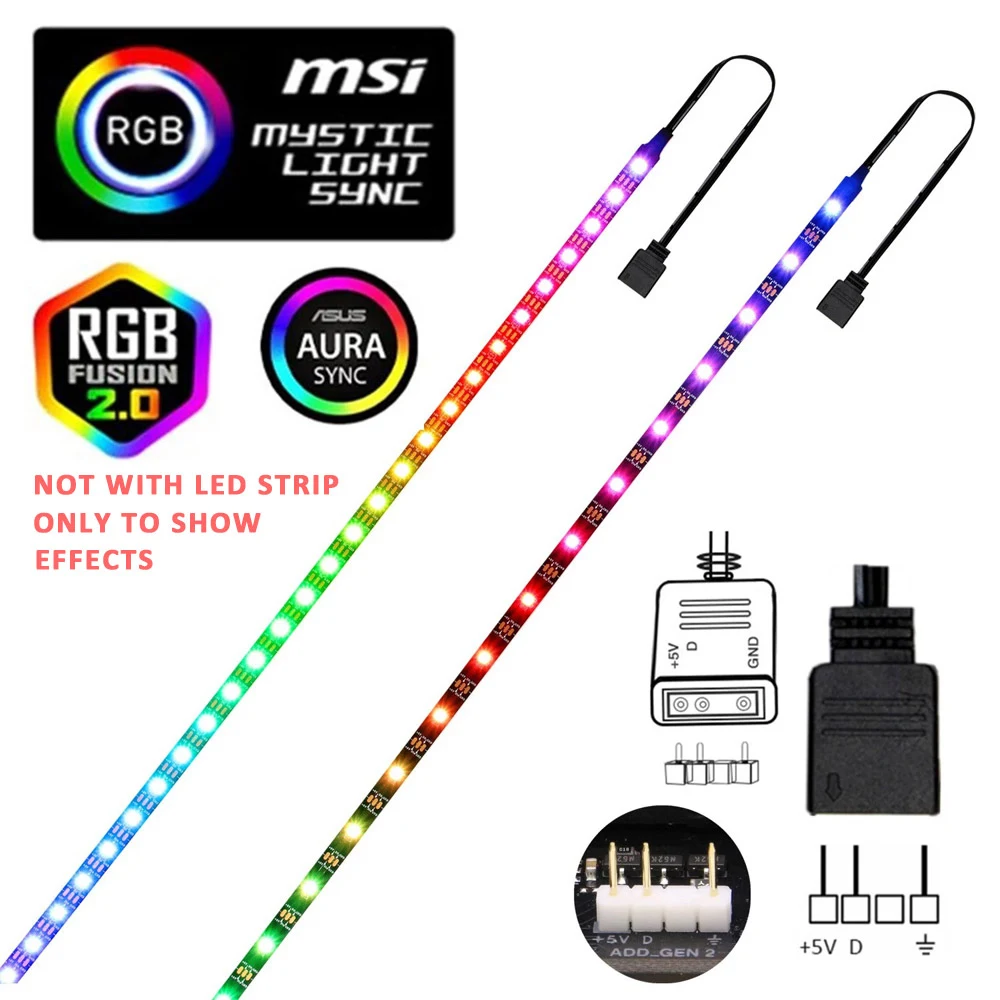 SATA Molex RGB Controller 5V 3 - đánh giá và giá Ws2812B Strip 5V
