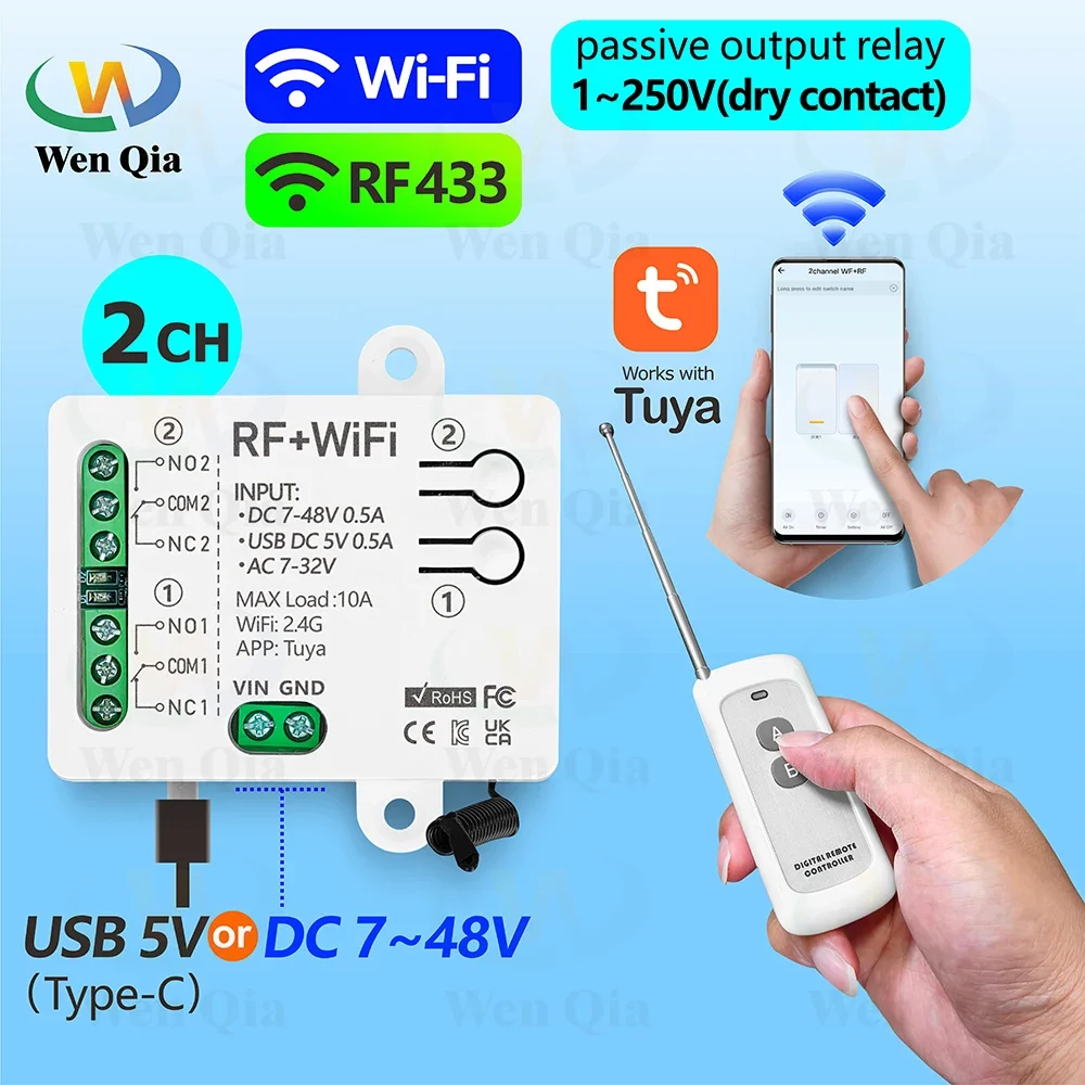 2CH Smart Light Switch Tuya,Wi - đánh giá và giá Ir Remote Module