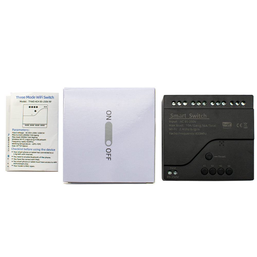Black Style Tuya 4CH Wifi Smar - đánh giá và giá Relay Module 4 Channel