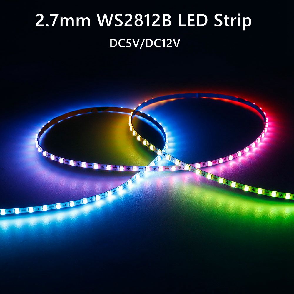 2.7mm WS2812B LED Strip Ultra  - đánh giá và giá Ws2812B Strip 5V