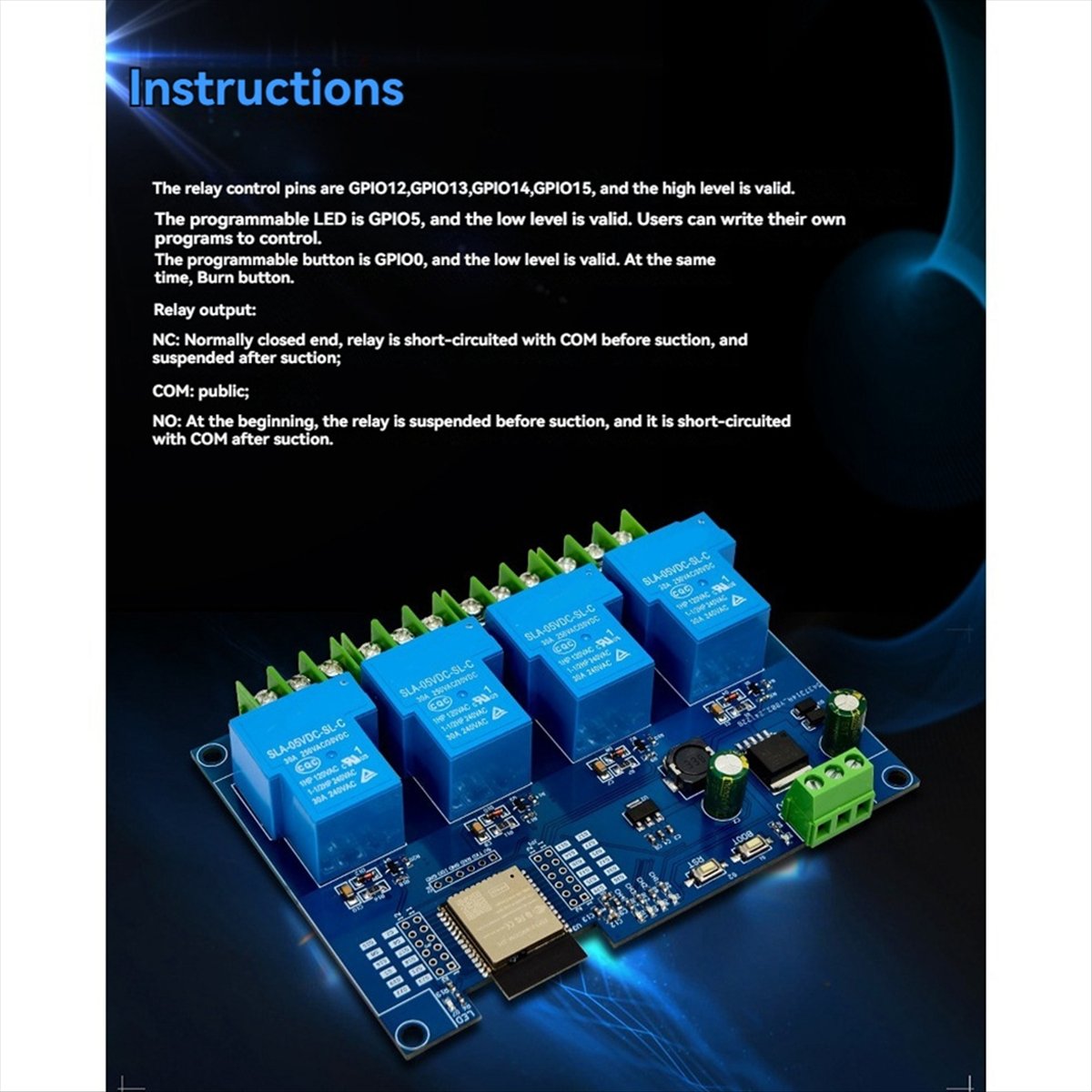 HDL 4 Channel Relay Module 30A - đánh giá và giá Relay Module 4 Channel