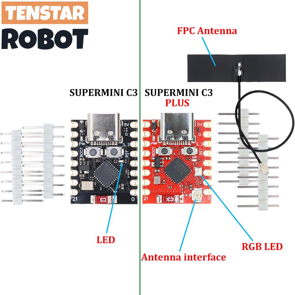 TENSTAR ESP32-C3 Supermini Plu - đánh giá và giá Lora Rfm95